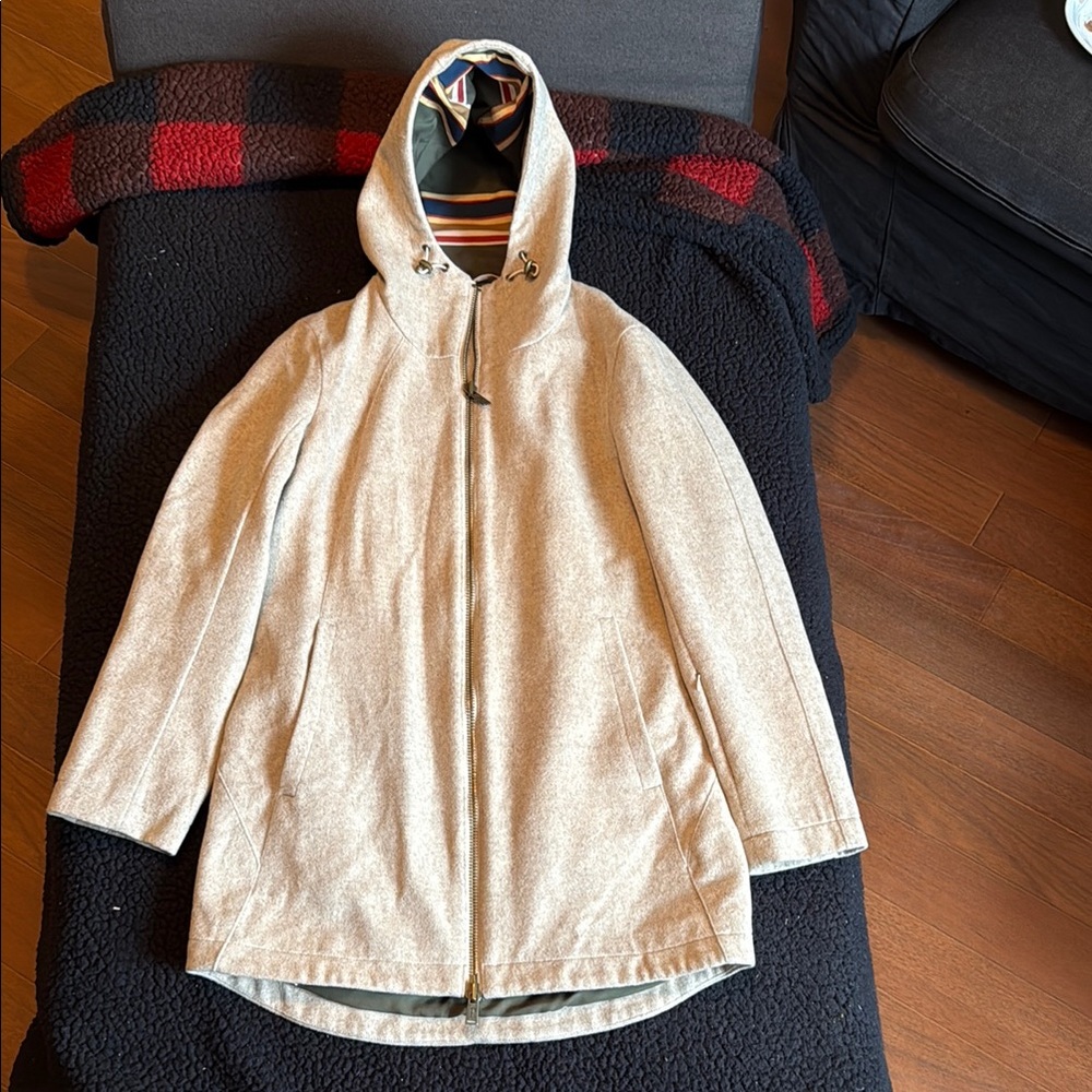 Pendleton Beige Hooded Waterproof Wool Coat - Size XS/TP